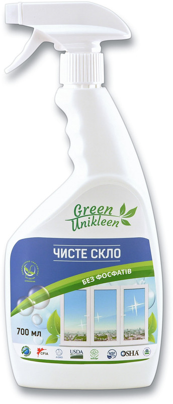 Засіб для миття скла GREEN UNIKLEEN, 700мл